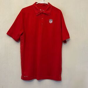 Nike red NFL on field apparel dri fit short sleeve shirt Size M EUC
